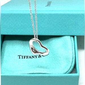 Authentic Tiffany & CO. Elsa Peretti Small Size Open Heart Neck…